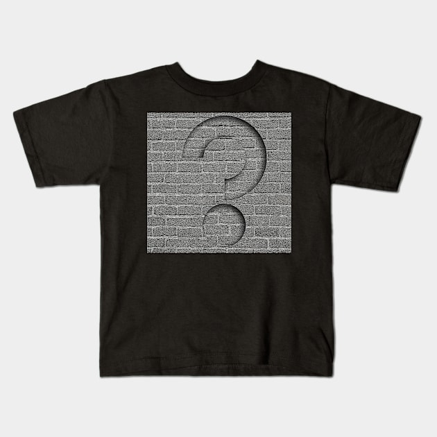 Question Mark Kids T-Shirt by radeckari25